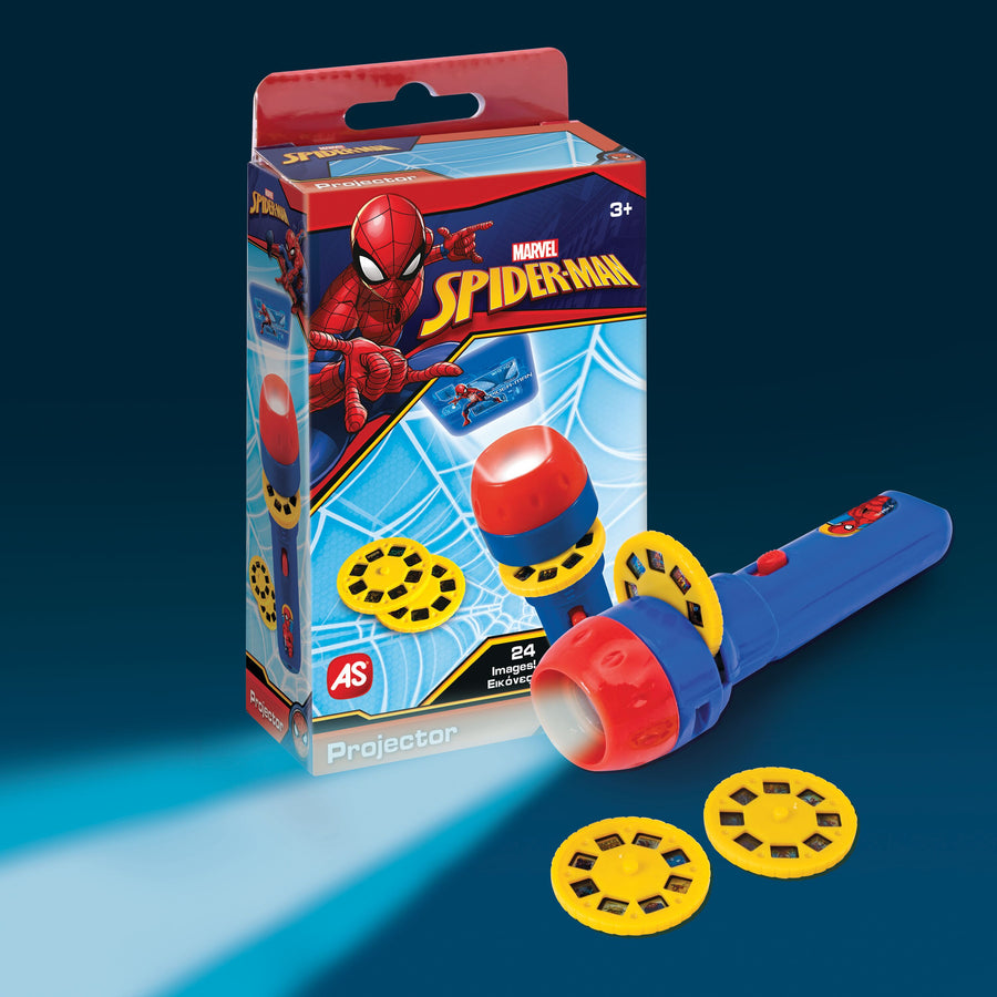 Mini projecteur Spider-Man Marvel en forme de lampe torche avec ses disques d'images