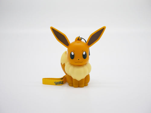 Veilleuse Pokémon Évoli lumineuse, grandes oreilles et collerette crème, avec dragonne